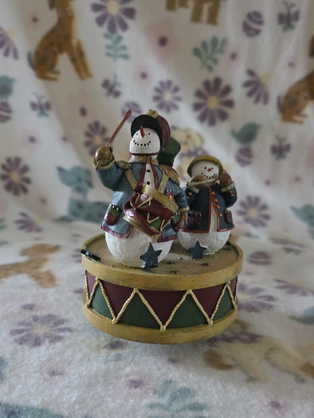Vintage Susan Winget "Star Spangled Parade" Snowman Family -